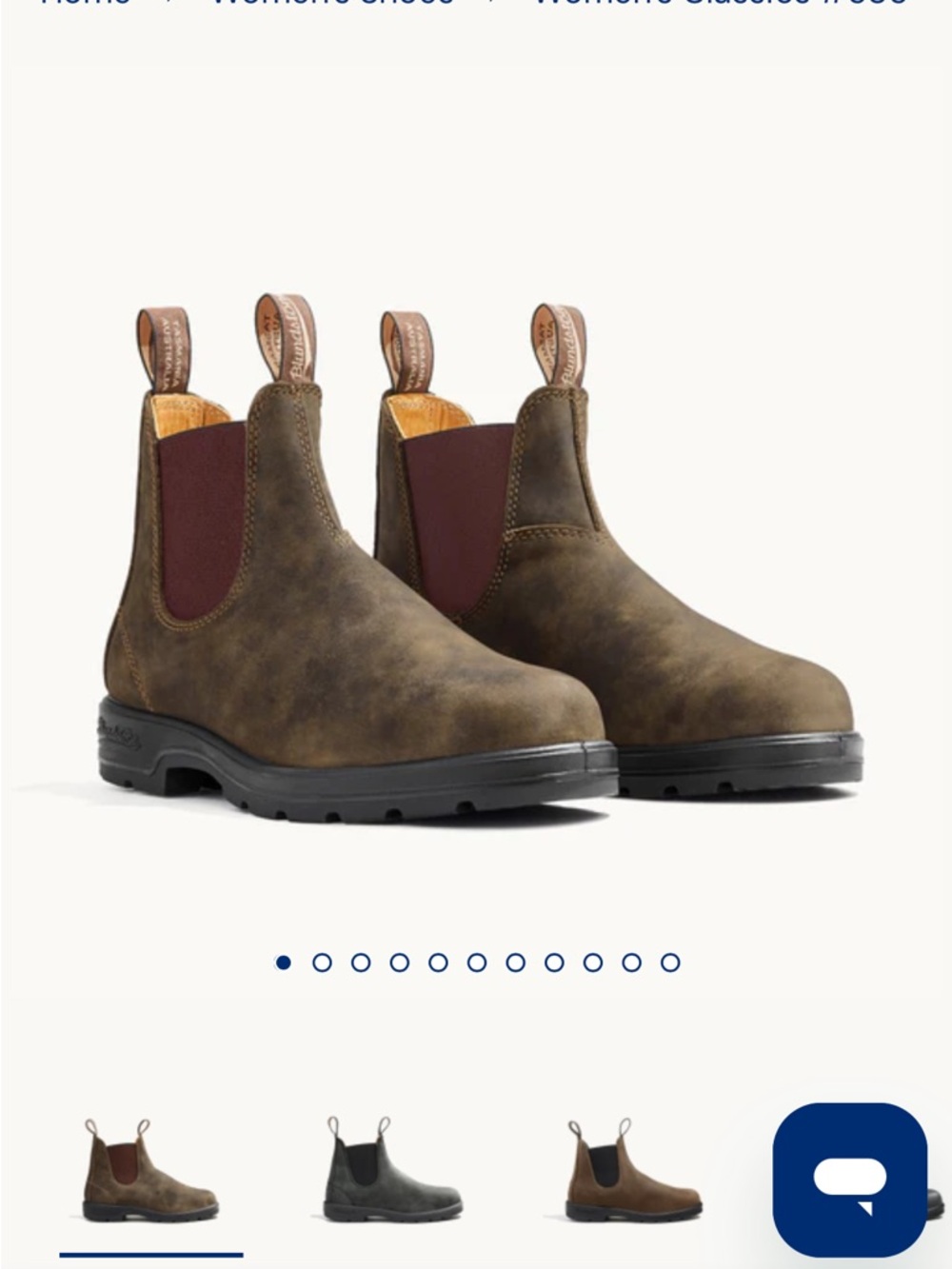 Blundstone Brown Leather Chelsea Boots with Dark Brown Elastic - Picture 2 of 8